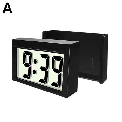 Mini Horloge De Tableau De Bord Pour Voiture, Support Auto-Adhésif Durable, Horloge Numérique Électronique Avec Écran Lcd