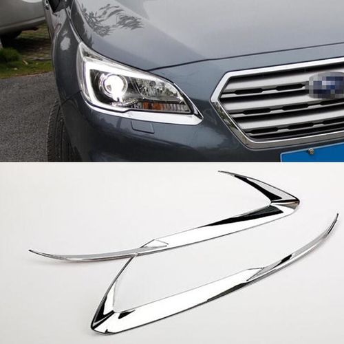 Garniture De Couverture De Paupière De Phare Avant Chromé Pour Subaru, Style De Voiture, Abs, Extérieur De Lunette Antibrouillard, Outback, 2015, 2016, 2017, 2 Pièces