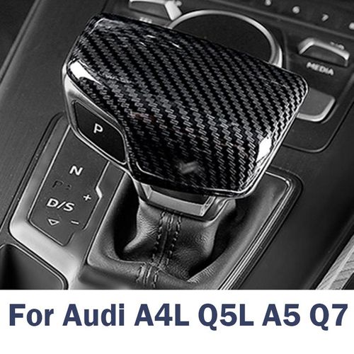Couvercle De Tête De Levier De Vitesse En Fiber De Carbone, Autocollant, Garniture Pour Audi A4l Q5l A5 Q7 2017 2018 2019