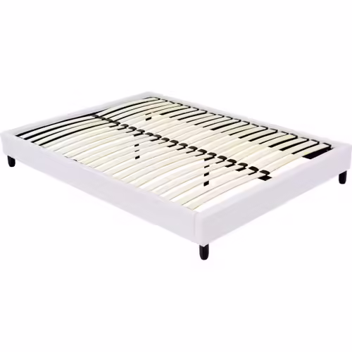 Sommier tapisser à lattes - 140 x 190 cm - 20 lattes - Blanc