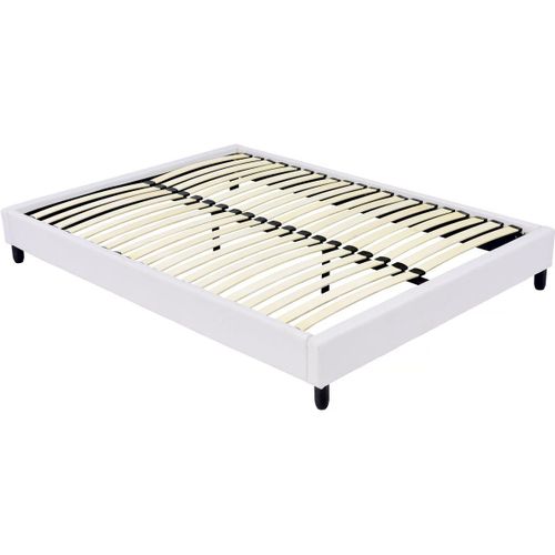 Sommier tapisser à lattes - 140 x 190 cm - 20 lattes - Blanc