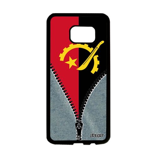 Coque Samsung S7 Edge Silicone Drapeau Angola Angolais Jeans Housse Foot Samsung Galaxy S7 Edge