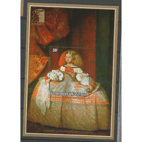 Timbre 2 Blocs Feuillets Rwanda 1975