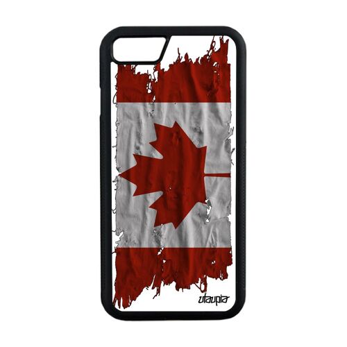 Coque iPhone 7 silicone drapeau canada canadien jeux olympiques foot noir iPhone 7