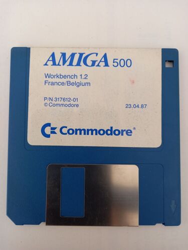Disquette Amiga 500 Workbench 1.2 France Belgium Commodore