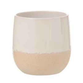 Paris Prix - Cache-Pot En Céramique "Maru" 17cm Blanc