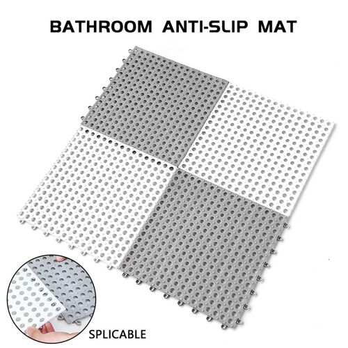 Tapis de bain carré antidérapant en PVC, pour salle de bain, cuisine, salle de bain, douche, toilettes, épissure