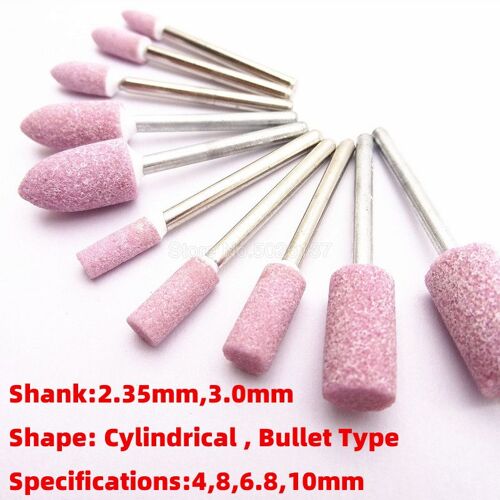 Tête De Meulage En Silex À Tige 2.35/3.0mm, Polissage Abrasif Monté Sur Pierre, Roue De Meulage Rotative En Céramique, Coupe-Ongles À Quartz 