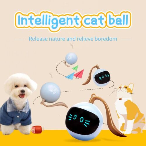 Balle De Saut Automatique Pour Chat, Jouet Intelligent, Usb, Électrique, Auto-Rotatif, Pour Chien Et Enfant, 1000mah