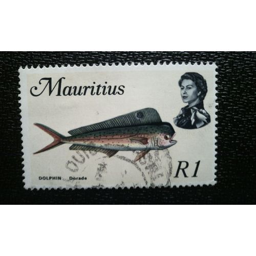 Timbre Ile Maurice (Yt 343 ) 1969 Dauphins Communs (Coryphaena Hippurus)