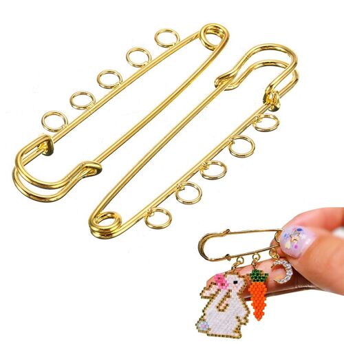 Broche De Sécurité 10 Pièces/Ensemble Or/Argent/Bronze 56mm, Accessoires De Base, Broche De Noël Pour Bouquet De Mariage, Bricolage, Outils De Couture