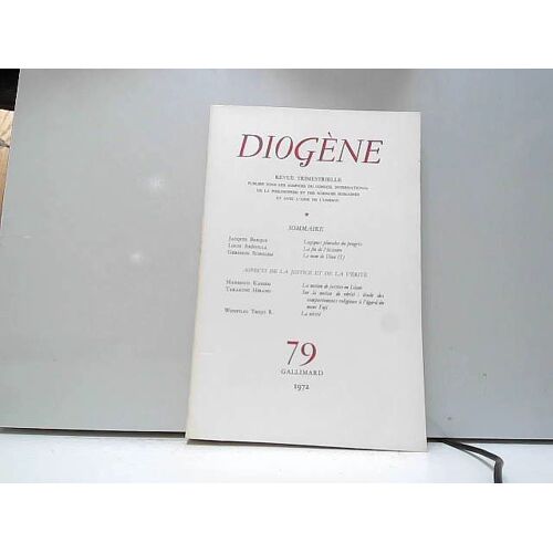 Diogène, Revue Trimestrielle N°79 1972