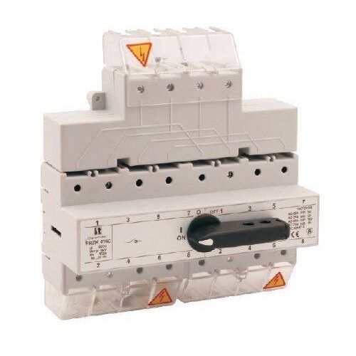 Spamel Commutateur de source de courant 125A 4 pôles PZK-4125\NW02, Bouton + interrupteur