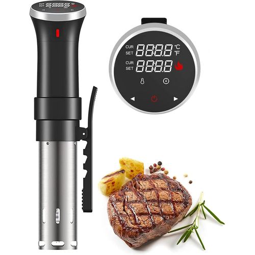 SUBZONAL-Cuisson Sous Vide 1100W, Thermoplongeur Cuiseur Sous Vide, Sous Vide Calculateur d'Immersion de Cuisinière Thermostat Réglable, 25 à 95 °C, Écran tactile LCD