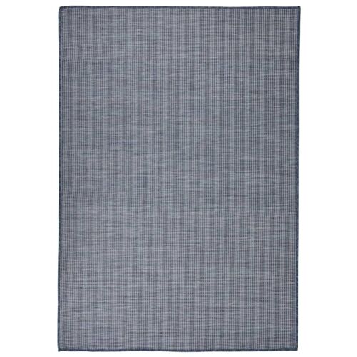 Vidaxl Tapis À Tissage Plat D'extérieur 140x200 Cm Bleu
