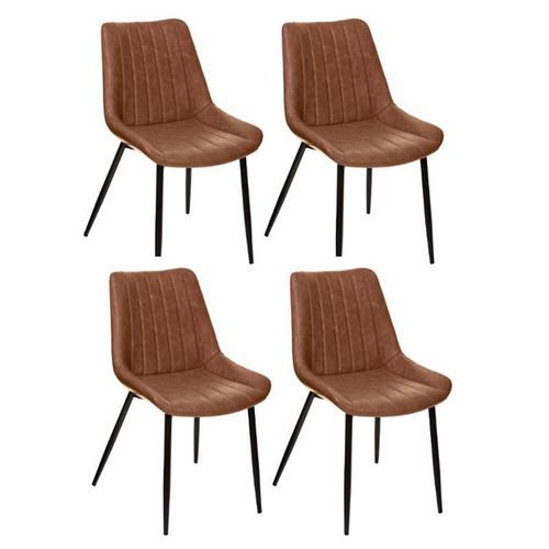 Lot De 4 Chaises Design "Olwen" 81cm Naturel