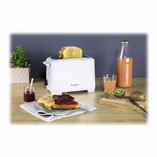 Moulinex LT140111 Uno - Grille-pain - 2 tranche - 2 Emplacements - blanc