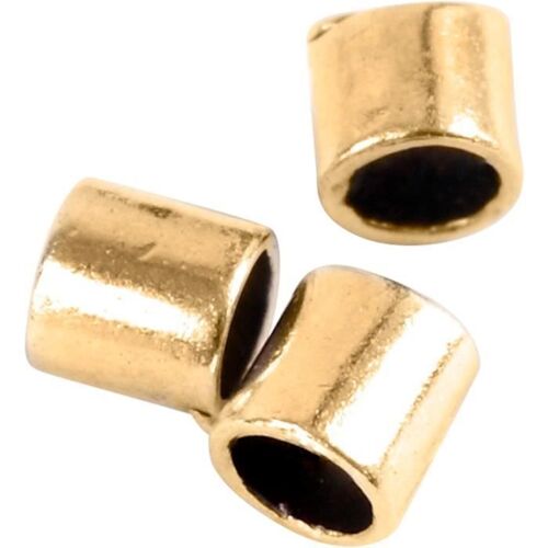 Perles À Écraser Cylindriques - Doré - 2 Mm - 80 Pcs