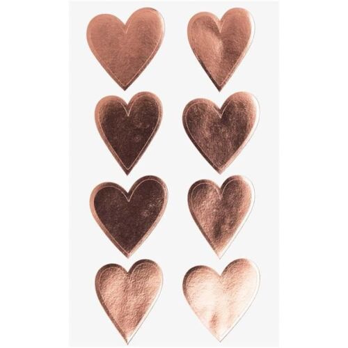 Autocollants 'rico Design - Paper Poetry' Coeur Or Rose 3 Cm X 2 Cm