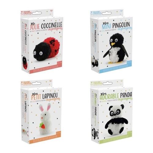 4 Coffret Pompons Pour Enfants