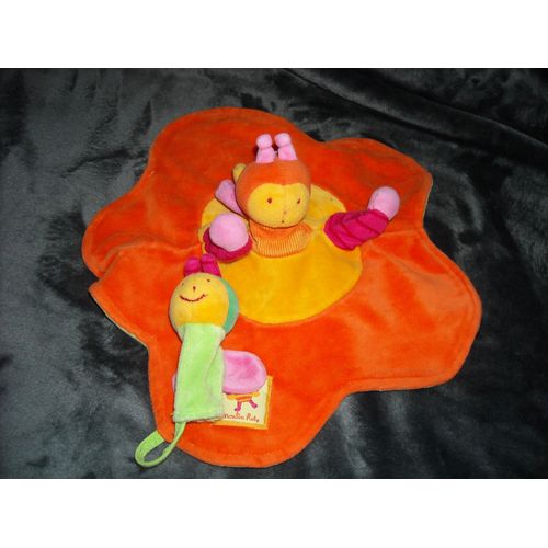 Doudou Plat Abeille Orange Moulin Roty