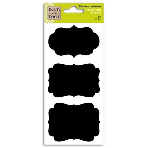 D.I.Y With Toga 12 Stickers Ardoise - Cadres Baroques