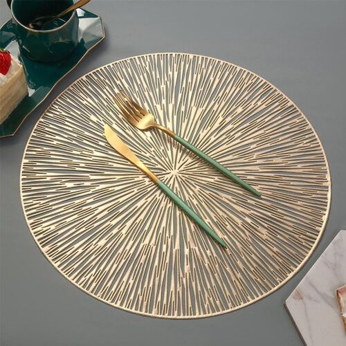 Napperon Rond Creux En Pvc, Imperméable, Antidérapant, Tasse À Manger, Café, Sous-Verre, Assiette De Steak, Tapis De Cuisine, Décor De Table, Insul H7d3