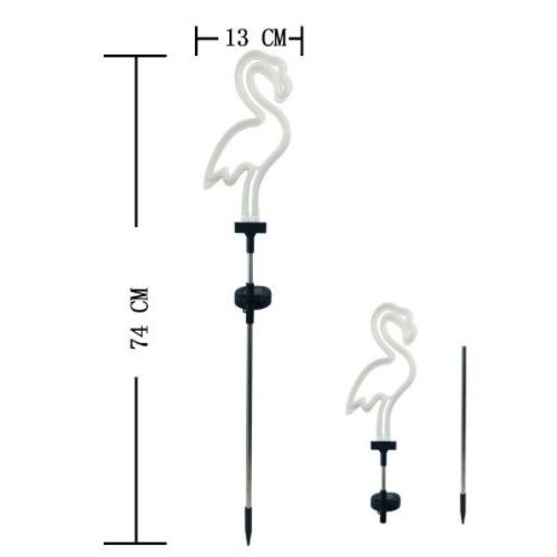 Lampes Solaires À Led Imperméables Avec Flamants Roses, Décoration De Jardin, Pour Chemin, Pelouse, Cour, 2 Pièces