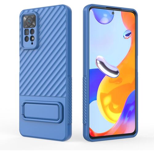 Etui De Telephone Portable Compatible Avec Redmi Note 11 Pro Avec Support | Motif Ondule D'eau Slim Mince Souple Tpu Coque Resistante Aux Chocs Et Aux Rayures | Prise En Charge De La Recharge