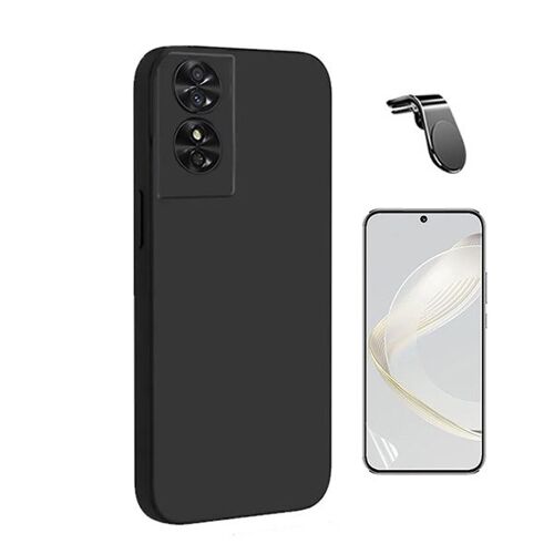 Kit De Film Hydrogel À Coque Complète Avant + Coque En Silicone Liquide + Support Magnétique L Phonecare Pour TCL 50 SE - Noir
