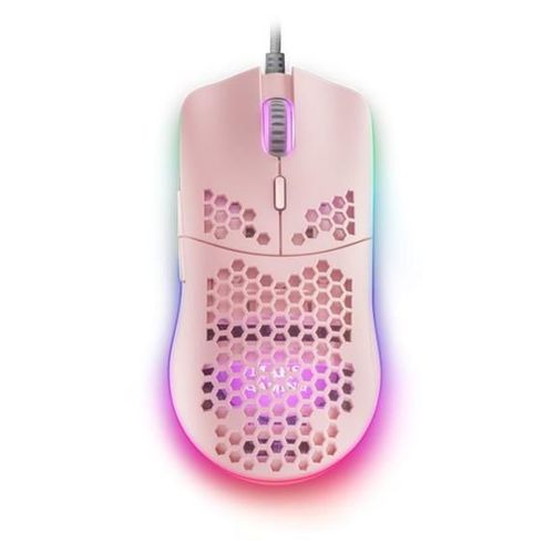 MARS GAMING MMAX - Souris - pour droitiers - optique - 7 boutons - filaire - USB - rose