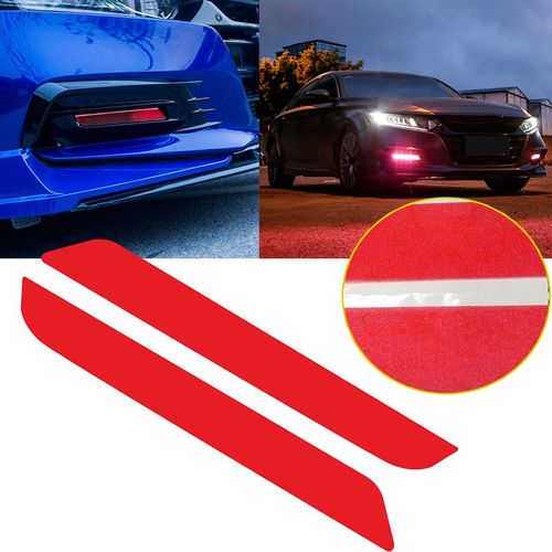 Autocollants De Moulage De Phare Antibrouillard Avant, Film De Teinte En Vinyle, Autocollant De Superposition, Extérieur Rouge, Accessoires De Voiture Pour Honda Accord 2018-2020, 2 Pièces