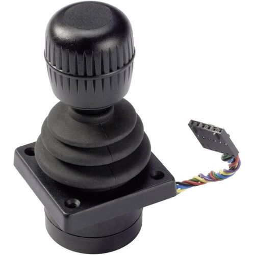 APEM Joystick 3 axes Hall, Bouton + interrupteur, Noir