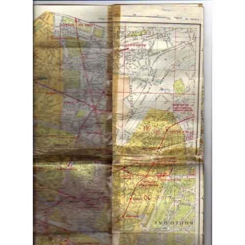 Carte Routiere Ancienne / Paris 1972