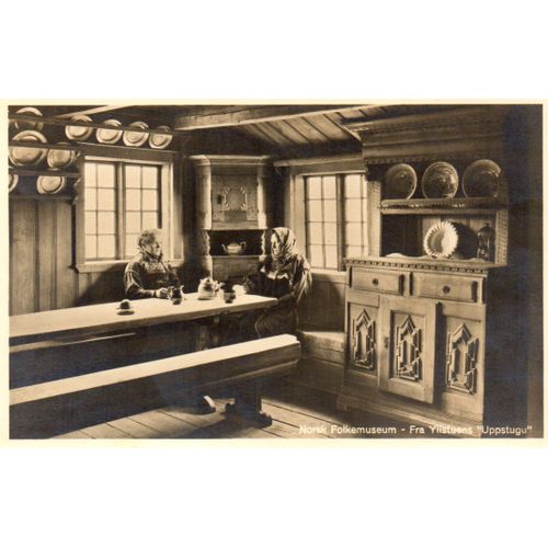 Carte Postale Ancienne - Norsk Folkemuseum - Fra Ylistuens "Uppstugu