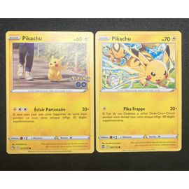 Pikachu X 2 - 27/78 Pokemon Go + 49/195 Tempête Argentée