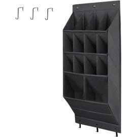 Plastific Organiseur De Chaussures à Suspendre Au-dessus De La Porte Avec 24 Grandes Poches En Maille Pour Armoire Porte Pantoufles 98289960