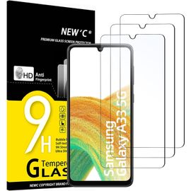 Lot De 3 Verre Trempé Pour Samsung Galaxy A33 5g Film Protection Écran Sans Bulles D'air Ultra Résistant 0,33mm Hd Ultra Transparent Dureté 9h Glass