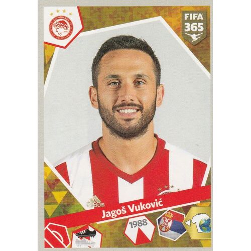 N°307 - Stickers Image Foot Fifa 365 ( 2018 ) - Jagos Vukovic - Olympiakos