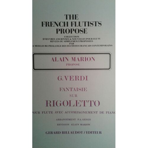 The French Flutists Propose . Verdi-Fantaisie Sur Rigoletto