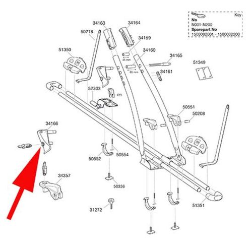 Thule Handle Closing 532 Freeride