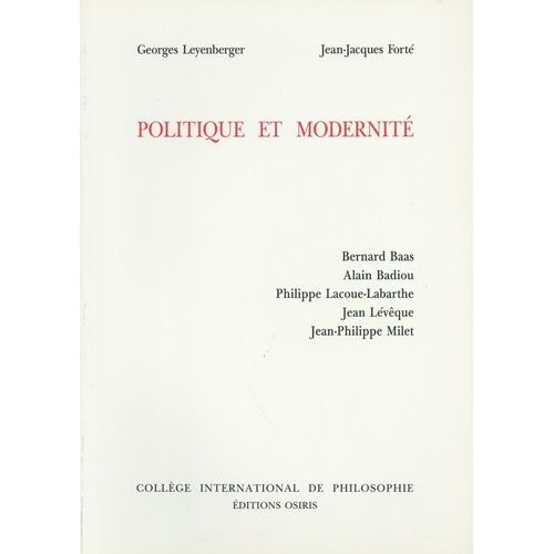 Politique Et Modernité