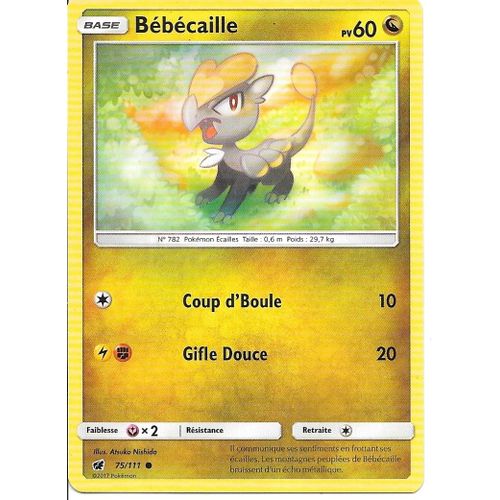 Carte Pokémon Bébécaille 75/111 - 60 Pv - Soleil Et Lune Invasion Carmin