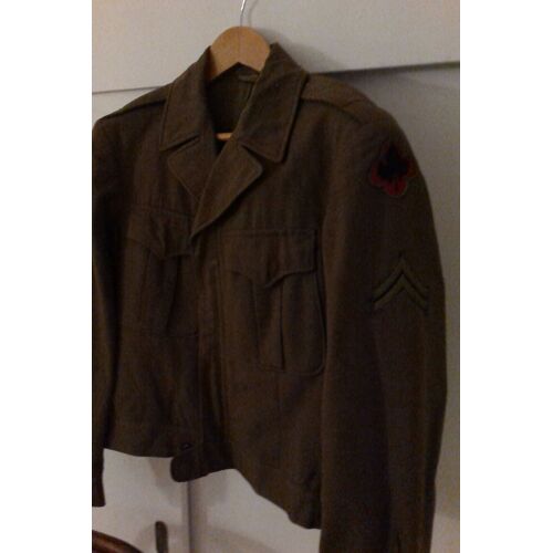 Blouson De L'armée De Terre Américaine . Sergent Major Du Renseignement 1950