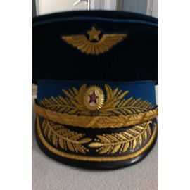 Képi De L'aviation Socviétique Bandeau Bleu Double Palmes Colonel Héros De L'urss