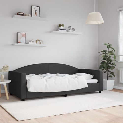 vidaXL Lit de repos noir 90x190 cm tissu