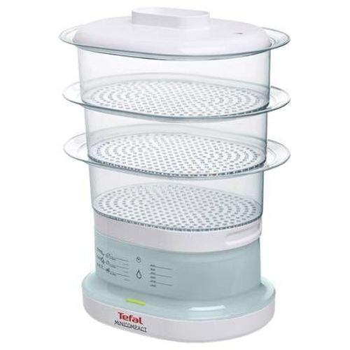 SEB Minicompact VC130B00 - Cuiseur vapeur - 6.5 litres - 550 Watt - blanc/gris