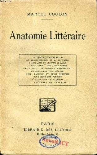 Anatomie Litteraire