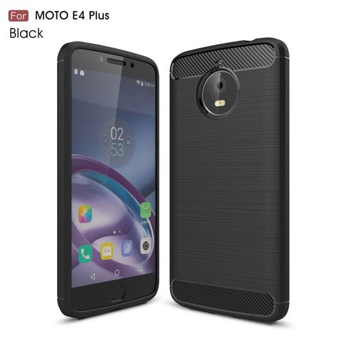 Coque pour Motorola Moto E4 PLUS noire aspect carbone