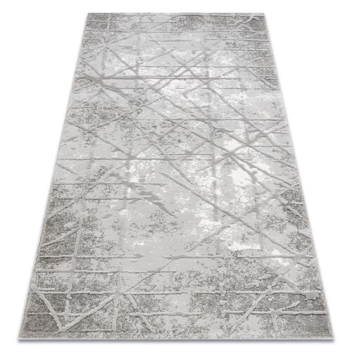 80x250 Cm Tapis Acrylique Vals 3949 Abstraction Vintage Gris